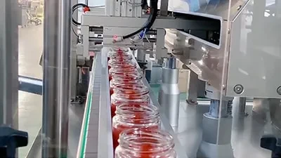 Tomato Sauce Glass Jar Tracking Filling Machine