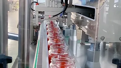 Tomato Sauce Glass Jar Tracking Filling Machine